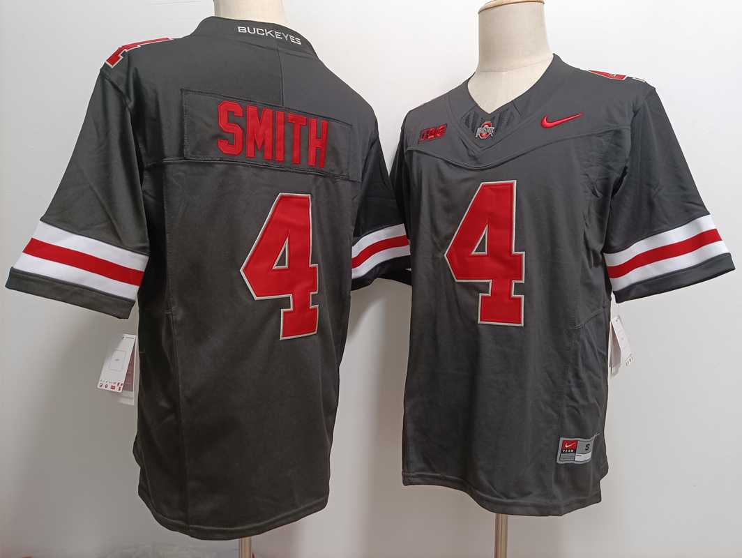 Mens Ohio State Buckeyes #4 Jeremiah Smith Black FUSE College Stitched Jersey->ohio state buckeyes->NCAA Jersey